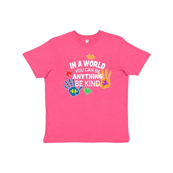 Inktastic In a World You Can Be Anything Be Kind Autism Awareness Youth T-Shirt