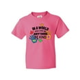 thumbnail image 1 of Inktastic In a World You Can Be Anything Be Kind Autism Awareness Youth T-Shirt, 1 of 5
