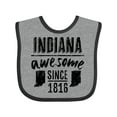 thumbnail image 1 of Inktastic Indiana Awesome Since 1816 Boys or Girls Baby Bib, 1 of 4