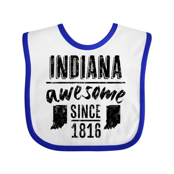 Inktastic Indiana Awesome Since 1816 Boys or Girls Baby Bib