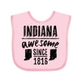 thumbnail image 1 of Inktastic Indiana Awesome Since 1816 Boys or Girls Baby Bib, 1 of 4
