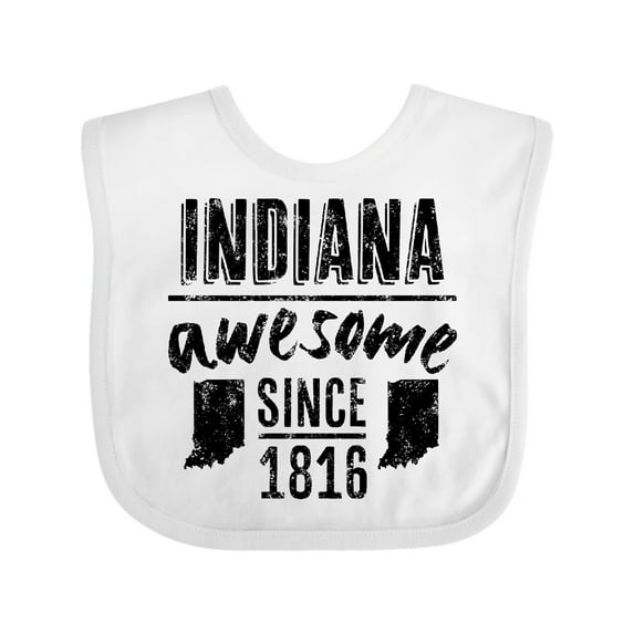 Inktastic Indiana Awesome Since 1816 Boys or Girls Baby Bib