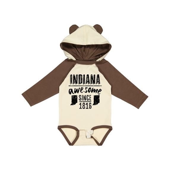 Inktastic Indiana Awesome Since 1816 Boys or Girls Long Sleeve Baby Bodysuit