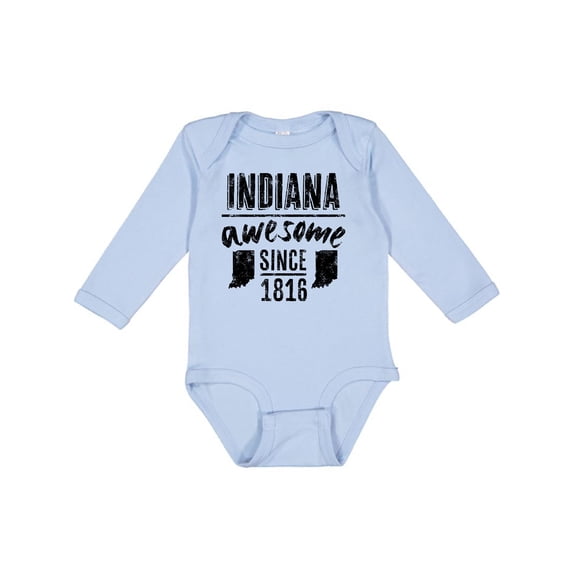 Inktastic Indiana Awesome Since 1816 Boys or Girls Long Sleeve Baby Bodysuit