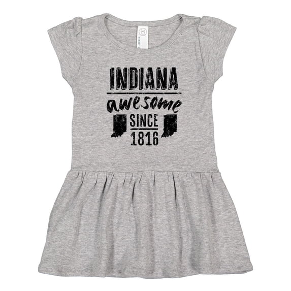 Inktastic Indiana Awesome Since 1816 Girls Toddler Dress
