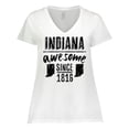 thumbnail image 1 of Inktastic Indiana Awesome Since 1816 Women's Plus Size V-Neck T-Shirt, 1 of 5