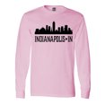 thumbnail image 1 of Inktastic Indianapolis Indiana City Skyline Long Sleeve T-Shirt, 1 of 5