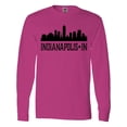 thumbnail image 1 of Inktastic Indianapolis Indiana City Skyline Long Sleeve T-Shirt, 1 of 5