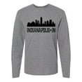 thumbnail image 1 of Inktastic Indianapolis Indiana City Skyline Long Sleeve T-Shirt, 1 of 5