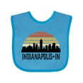 thumbnail image 1 of Inktastic Indianapolis Indiana Skyline Retro Boys or Girls Baby Bib, 1 of 4