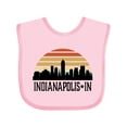 thumbnail image 1 of Inktastic Indianapolis Indiana Skyline Retro Boys or Girls Baby Bib, 1 of 4