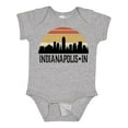 thumbnail image 1 of Inktastic Indianapolis Indiana Skyline Retro Boys or Girls Baby Bodysuit, 1 of 5