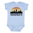 thumbnail image 1 of Inktastic Indianapolis Indiana Skyline Retro Boys or Girls Baby Bodysuit, 1 of 5