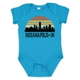 thumbnail image 1 of Inktastic Indianapolis Indiana Skyline Retro Boys or Girls Baby Bodysuit, 1 of 5