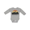 thumbnail image 1 of Inktastic Indianapolis Indiana Skyline Retro Boys or Girls Long Sleeve Baby Bodysuit, 1 of 5