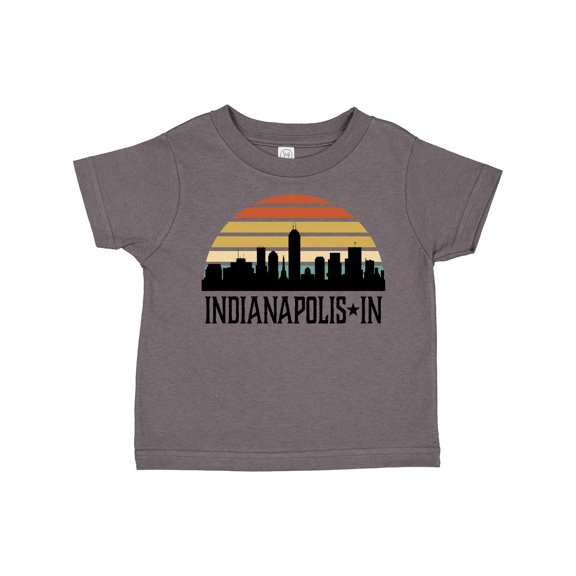 Inktastic Indianapolis Indiana Skyline Retro Boys or Girls Toddler T-Shirt