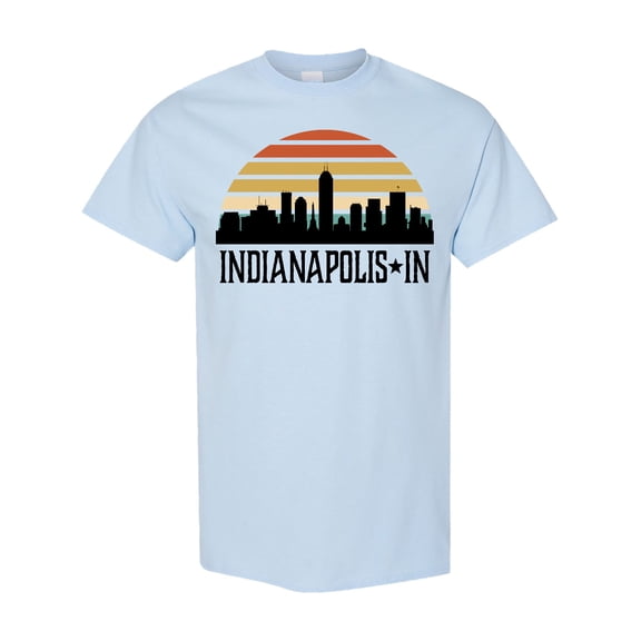 Inktastic Indianapolis Indiana Skyline Retro T-Shirt