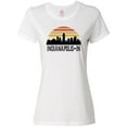 thumbnail image 1 of Inktastic Indianapolis Indiana Skyline Retro Women's T-Shirt, 1 of 5