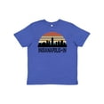 thumbnail image 1 of Inktastic Indianapolis Indiana Skyline Retro Youth T-Shirt, 1 of 5
