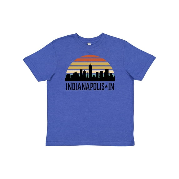 Inktastic Indianapolis Indiana Skyline Retro Youth T-Shirt