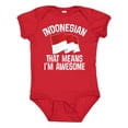 thumbnail image 1 of Inktastic Indonesian Indonesia Flag Boys or Girls Baby Bodysuit, 1 of 5