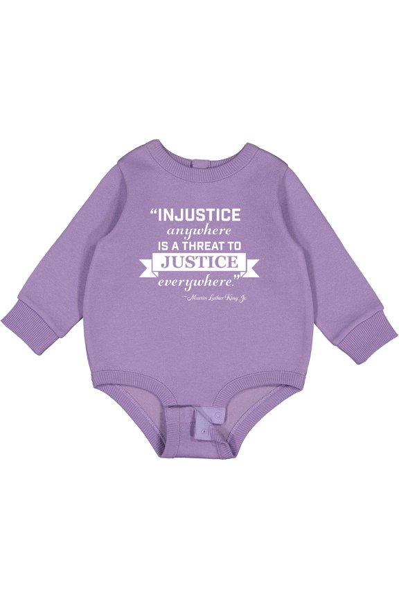 Injustice Anywhere is a Threat to Justice Everywhere Martin Luther King Jr. Baby Fleece Bodysuit