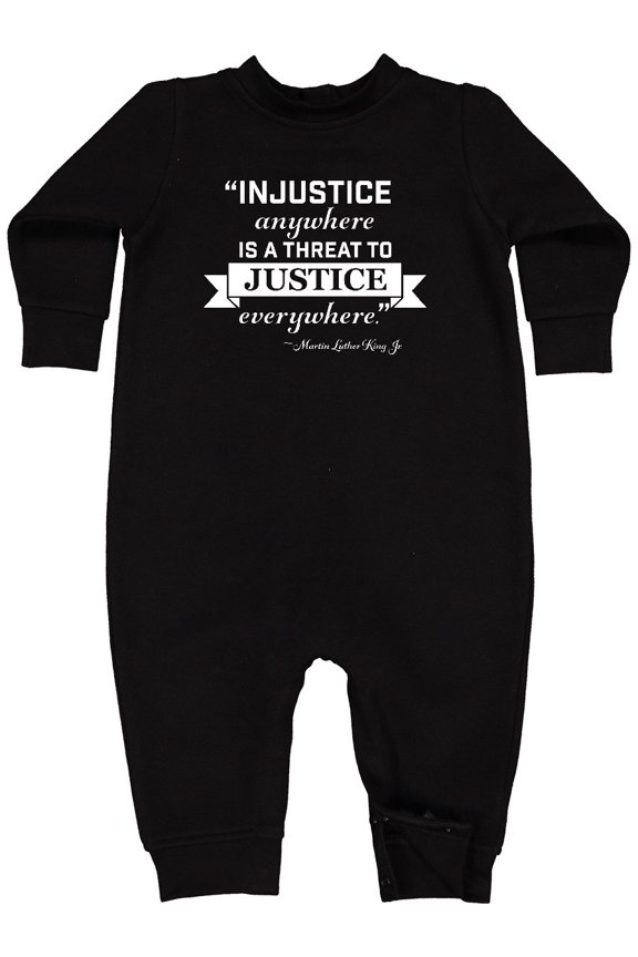 Injustice Anywhere is a Threat to Justice Everywhere Martin Luther King Jr. Baby Fleece Romper
