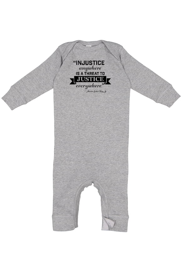 Injustice Anywhere is a Threat to Justice Everywhere Martin Luther King Jr. Baby Romper Coveralls