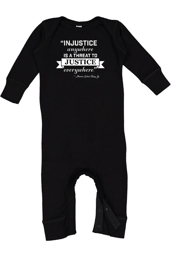 Injustice Anywhere is a Threat to Justice Everywhere Martin Luther King Jr. Baby Romper Coveralls
