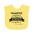 thumbnail image 1 of Inktastic Injustice Anywhere is a Threat to Justice Everywhere Martin Luther King Jr. Boys or Girls Baby Bib, 1 of 4