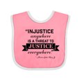 thumbnail image 1 of Inktastic Injustice Anywhere is a Threat to Justice Everywhere Martin Luther King Jr. Boys or Girls Baby Bib, 1 of 4