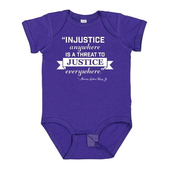 Inktastic Injustice Anywhere is a Threat to Justice Everywhere Martin Luther King Jr. Boys or Girls Baby Bodysuit