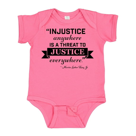 Inktastic Injustice Anywhere is a Threat to Justice Everywhere- Martin Luther King Jr. Boys or Girls Baby Bodysuit