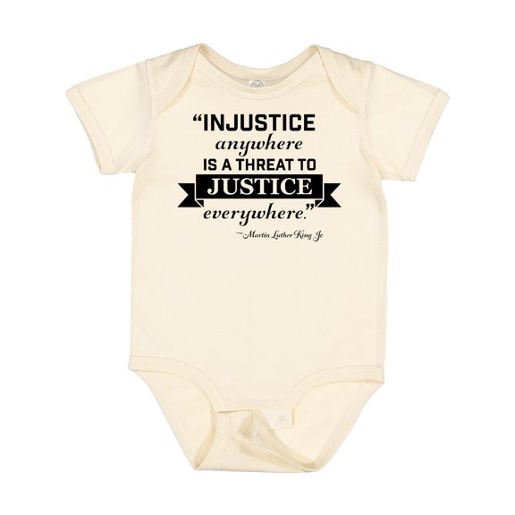 Inktastic Injustice Anywhere is a Threat to Justice Everywhere- Martin Luther King Jr. Boys or Girls Baby Bodysuit