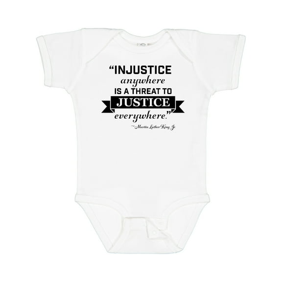 Inktastic Injustice Anywhere is a Threat to Justice Everywhere- Martin Luther King Jr. Boys or Girls Baby Bodysuit