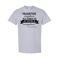 thumbnail image 1 of Inktastic Injustice Anywhere is a Threat to Justice Everywhere Martin Luther King Jr. T-Shirt, 1 of 5
