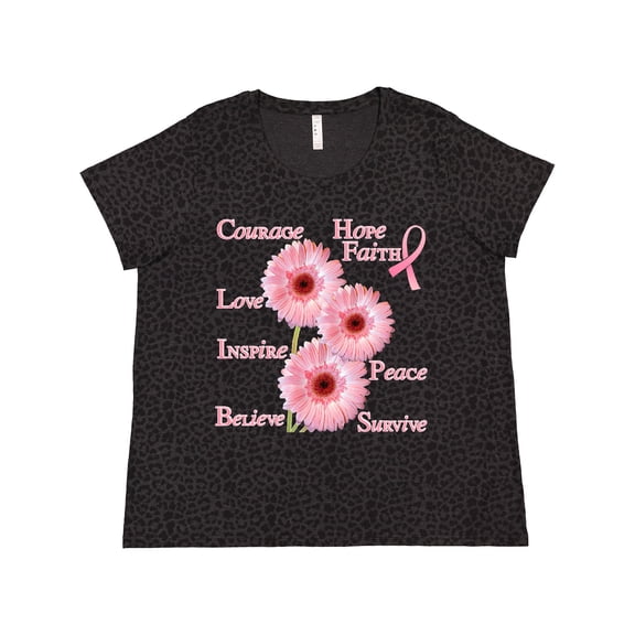 Inktastic Inspirational Breast Cancer Panel Women's Plus Size T-Shirt