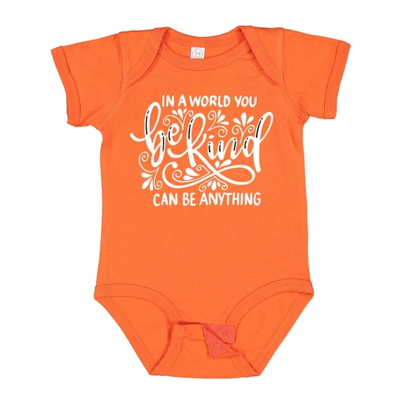 Inktastic Inspirational Quote In a World You Can be Anything be Kind Boys or Girls Baby Bodysuit
