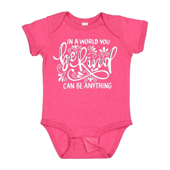 Inktastic Inspirational Quote In a World You Can be Anything be Kind Boys or Girls Baby Bodysuit