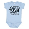 thumbnail image 1 of Inktastic Inspirational Quote in a World You Can Be Anything Be Kind Boys or Girls Baby Bodysuit, 1 of 5