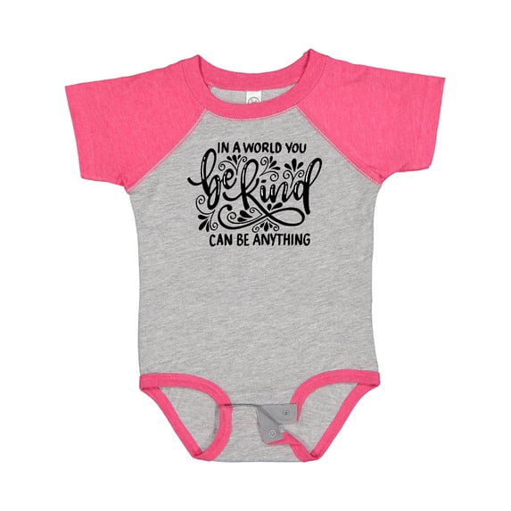 Inktastic Inspirational Quote in a World You Can Be Anything Be Kind Boys or Girls Baby Bodysuit