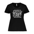 thumbnail image 1 of Inktastic Inspirational Quote in a World You Can Be Anything Be Kind Women's Plus Size T-Shirt, 1 of 5