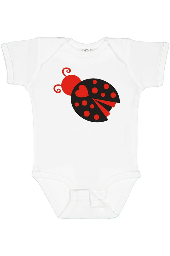 Inverse Ladybug Girls Baby Bodysuit