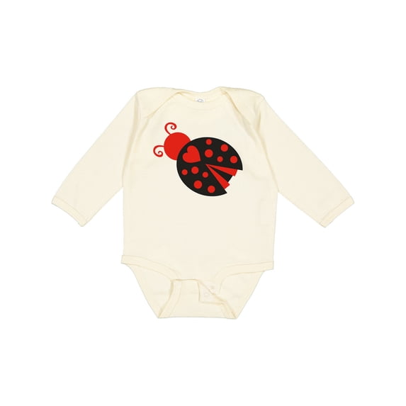 Inktastic Inverse Ladybug Girls Long Sleeve Baby Bodysuit
