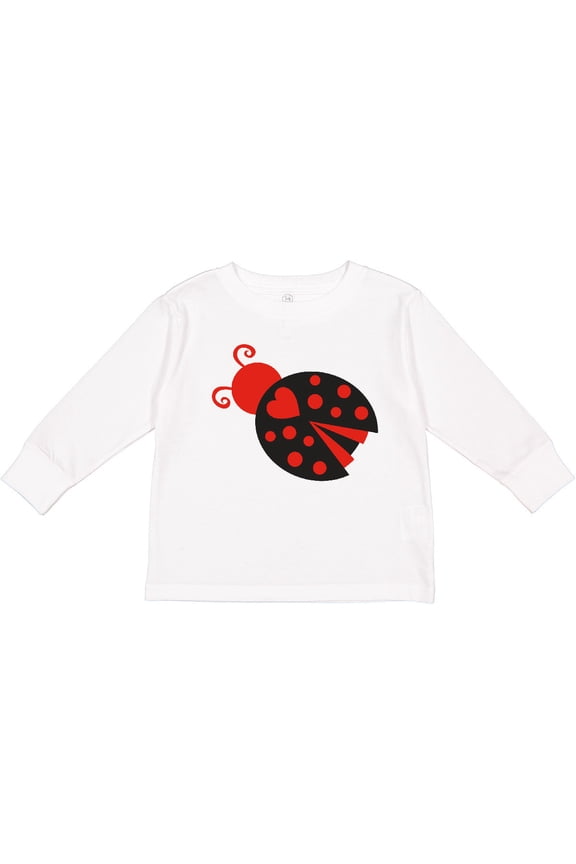 Inverse Ladybug Girls Long Sleeve Toddler T-Shirt