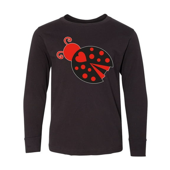 Inktastic Inverse Ladybug Long Sleeve Youth T-Shirt