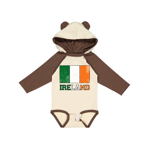 Inktastic Ireland Flag Boys or Girls Long Sleeve Baby Bodysuit