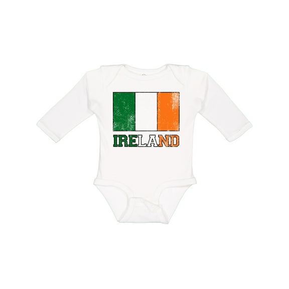 Inktastic Ireland Flag Boys or Girls Long Sleeve Baby Bodysuit