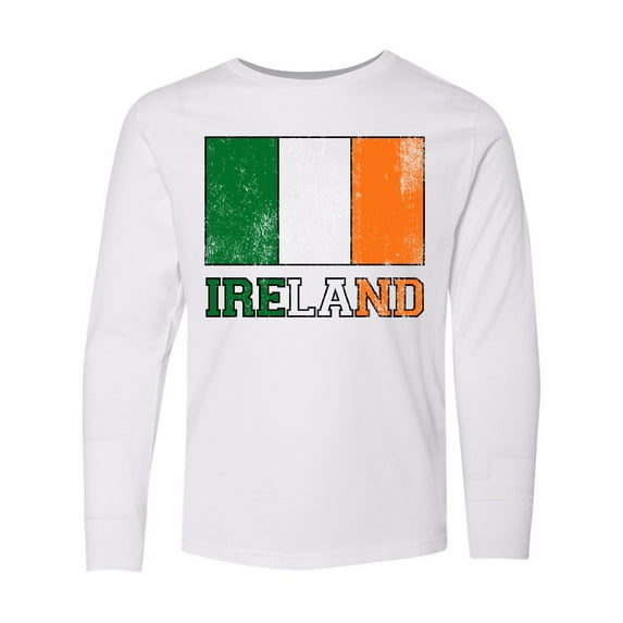 Inktastic Ireland Flag Long Sleeve Youth T-Shirt