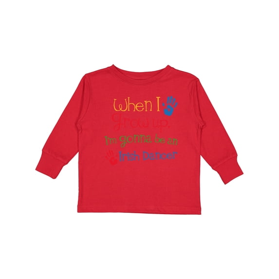 Inktastic Irish Dancer Future Boys or Girls Long Sleeve Toddler T-Shirt